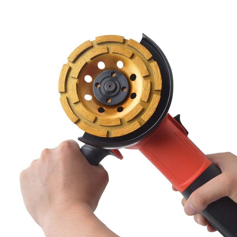 Gunpla 4-1/2 Inch Diamond Cup Grinding Wheel (7/8 Inch Arbor with Reduce Ring 5/8 Inch), Double-Row Diamond Grinding Discs for Concrete, Granite, Stone, Marble - Image 4